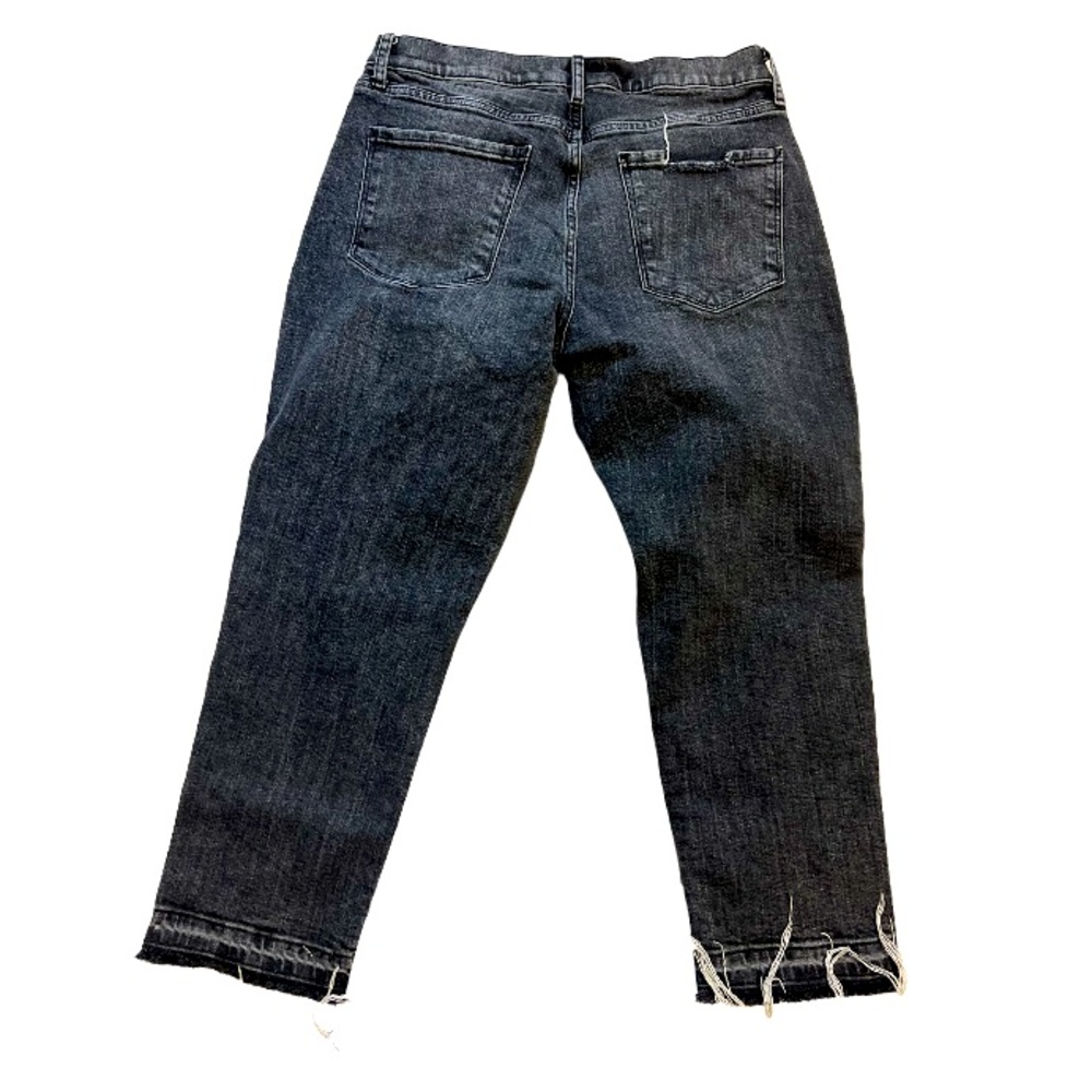 a.n.a a new approach , high rise straight black wash distressed jeans - Picture 2 of 11